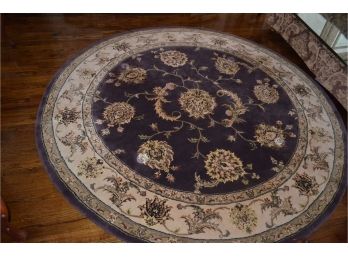 New Zealand Wool 6ft Round Area Rug (Lavender)