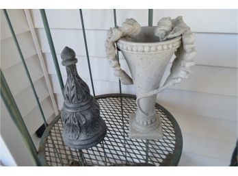 Two (2) Resin Vase Garden Decor