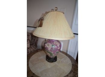 Ceramic Pink Floral Table Lamp (see Details)