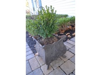 Metal Square Planter With Box Wood Planter