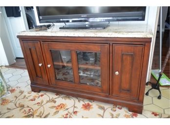 TV Entertainment Marble Top Cabinet