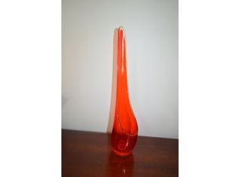 Vintage Viking Glass MCM Flame Candle Holder 18'H