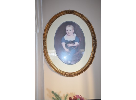Oval Victorian Wood Frame Pictures