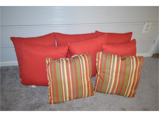 (#221) Outdoor Pillows Burnt Orange (8)