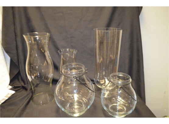 (#301)Glassware - Lantern (2), Hurricane Glass
