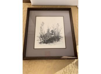 (#151) Duck Scene Signed Kent Darwin  And Number 2991000 Framed Picture