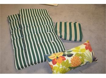 (#349) Outdoor Seat Cushions And Pillow