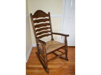Rocking Chair With Rush Seat