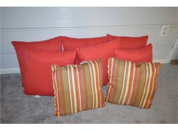 (#221) Outdoor Pillows Burnt Orange (8)
