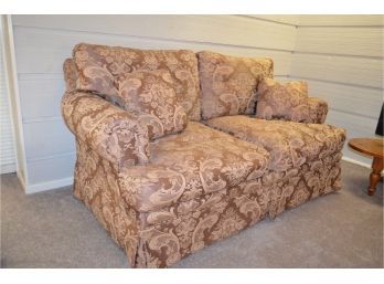 (#205) Love-seat Hickory Craft Mauve Down Cushions