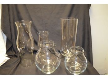 (#301)Glassware - Lantern (2), Hurricane Glass