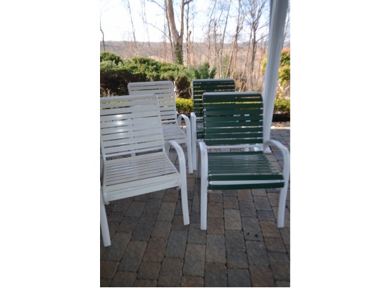 4 Outdoor Stackable Chairs
