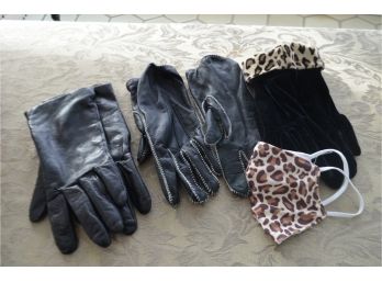 (#444) Leather Gloves And Velvet (3)