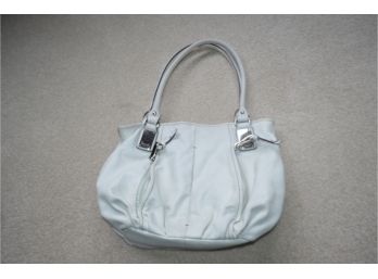 (#405) Off White Leather Tiananello Handbag