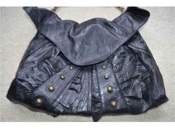 (#407) Hype Black Leather Handbag