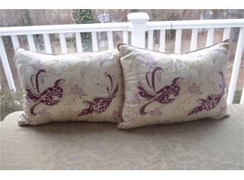 (#463) Silk Decorative Pillows (2)