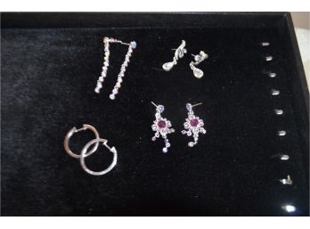(#395) Earrings (4) Hoop,