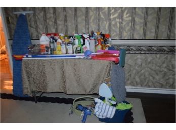 Assortment Of Cleaning Products And Supplies