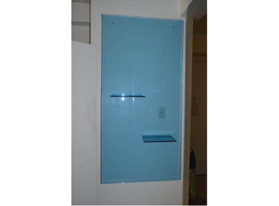 Blue Acrylic Plexiglass With 2 Small Shelves