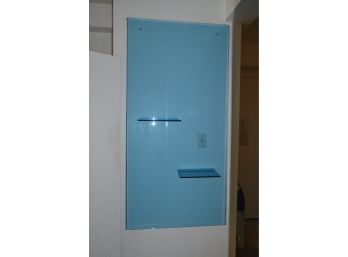 Blue Acrylic Plexiglass With 2 Small Shelves