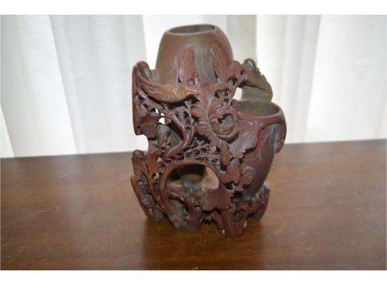 (#63) Hand Carved Soapstone Vase