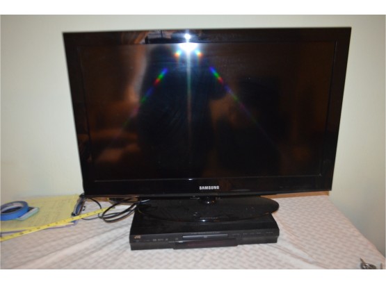 (#55) Samsung Flat Screen TV, JVC DVD Player (see Details)