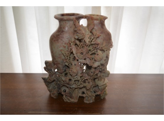 (#64) Hand Craved Soapstone Vase