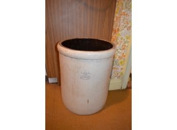 (#85) Vintage 5 Gal. Stoneware Crock Crown Ransbottom Pottery Jug Made In USA 20'H X 15.5' R