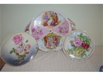 (#26) Floral Decorative Plates (3)