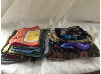 (# 140a) Assortment Of Silk Scarves