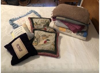 (#108a) Handmade Wool Blankets And Patchwork Quilt