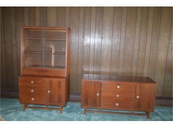 Mid Century Modern Buffet Server And China Cabinet Stanley Distinctive Furniture (see Details)