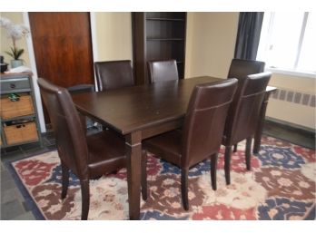 Ikea Table And 6 Chairs (nOT AREA RUG) (See Details)