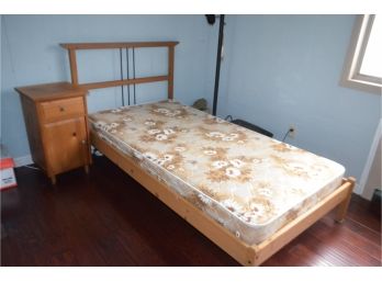 Ikea Twin Bed And Night Stand (see Details)