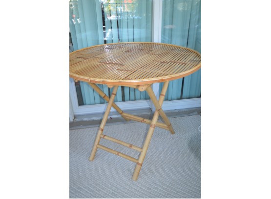 Faux Bamboo Folding Table 37'R