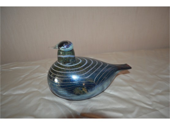 (#20) Iittala Toikka Blue Glass Bird