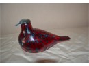 (#18) Ruby Red Iittala Glass Bird