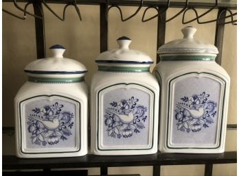(#105) Villeroy & Boch Switch 3 Charm Canister Set Of (3 )