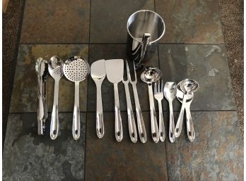 (#141) All-Clad Stainless Steel Cook & Serve Tools (13pcs.)