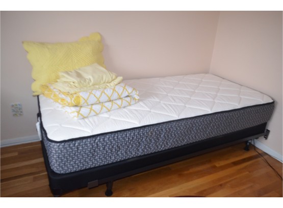 Twin XL Mattress Set (mattress, Box Spring, Frame) With Comforter Set