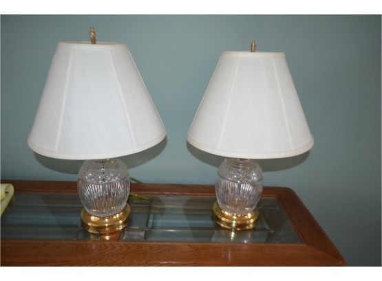 Pair Of Waterford Table Lamps 22'H