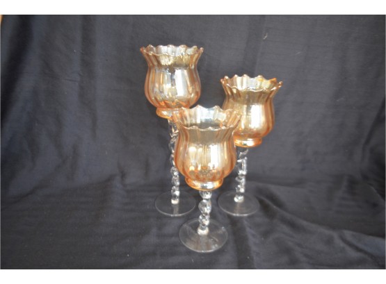 (#74) Candle Votive Holders (3)