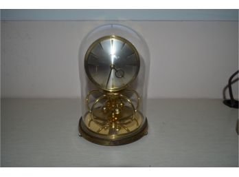 (#50) Vintage Kundo West Germany Mantle Clock Glass Dome (not Tested)