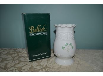 (#17) Belleek Vase With Box 5'H