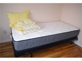 Twin XL Mattress Set (mattress, Box Spring, Frame) With Comforter Set