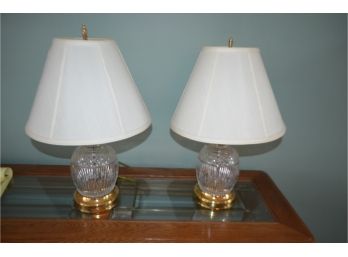 Pair Of Waterford Table Lamps 22'H
