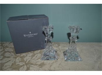 (#47) Pair Of Waterford 6' Lismore Candlesticks With Box