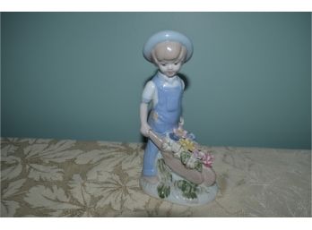 (#37) Porcelain Boy Figurine 8'H