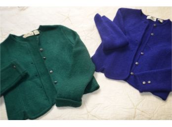 (#94) Wool Sweater Jackets (2)  Size 8