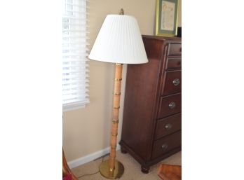 (#116) Vintage Rattan Floor Lamp (see Details)